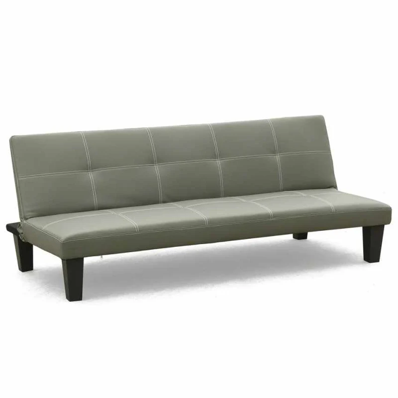 Divano Letto 175x80x69 cm in Similpelle Grigio