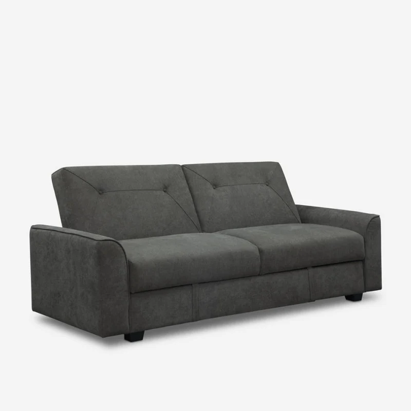 Divano Letto Clic Clac 218x40x90 cm in Tessuto Grigio Scuro
