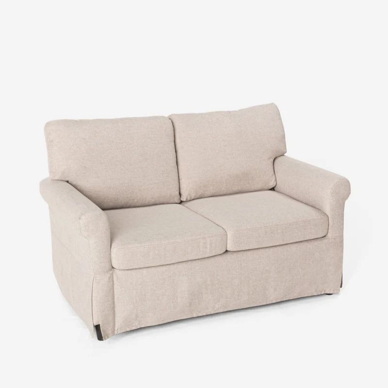 Divano 2 Posti 94x74x126min Tessuto Beige