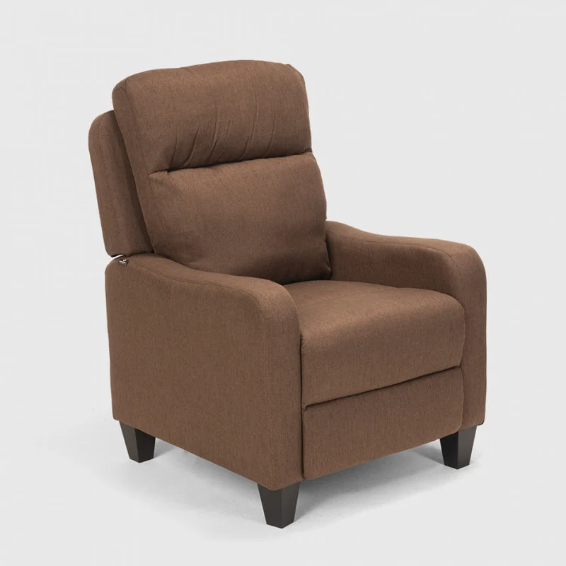 Poltrona Relax Reclinabile Manuale 106x74x74 cm in Tessuto Marrone