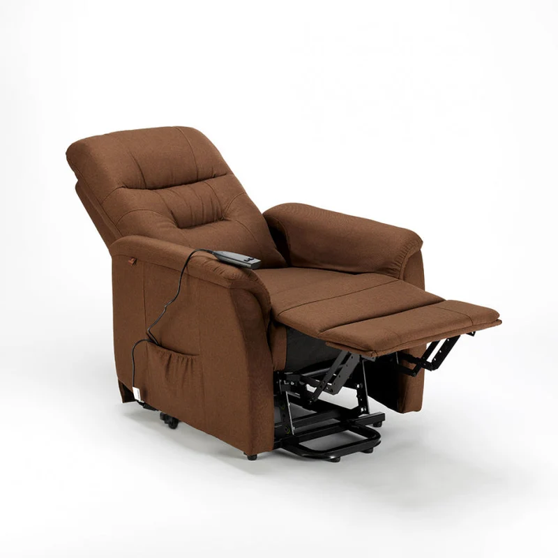 Poltrona Alzapersona Elettrica 1 Motore 77x79x115 cmin Tessuto Marrone