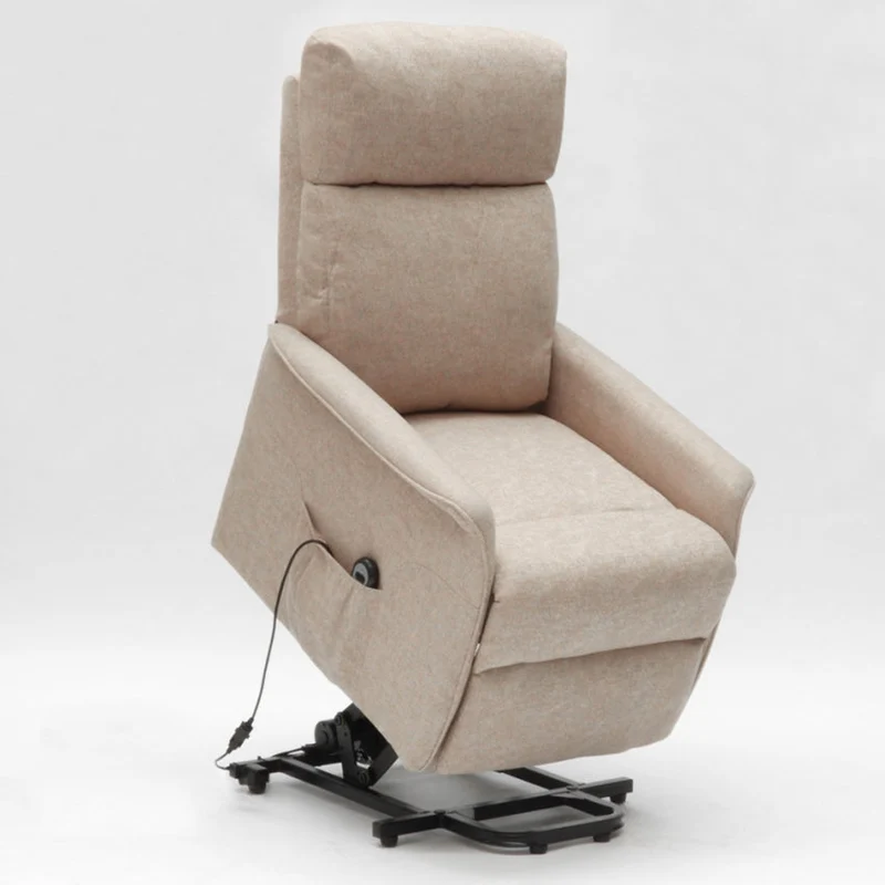 Poltrona Alzapersona Elettrica 1 Motore 73x94x103 cm in Tessuto Beige