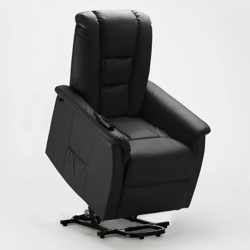 Poltrona Alzapersona Elettrica 1 Motore 68x77x109 cmin Similpelle Nero