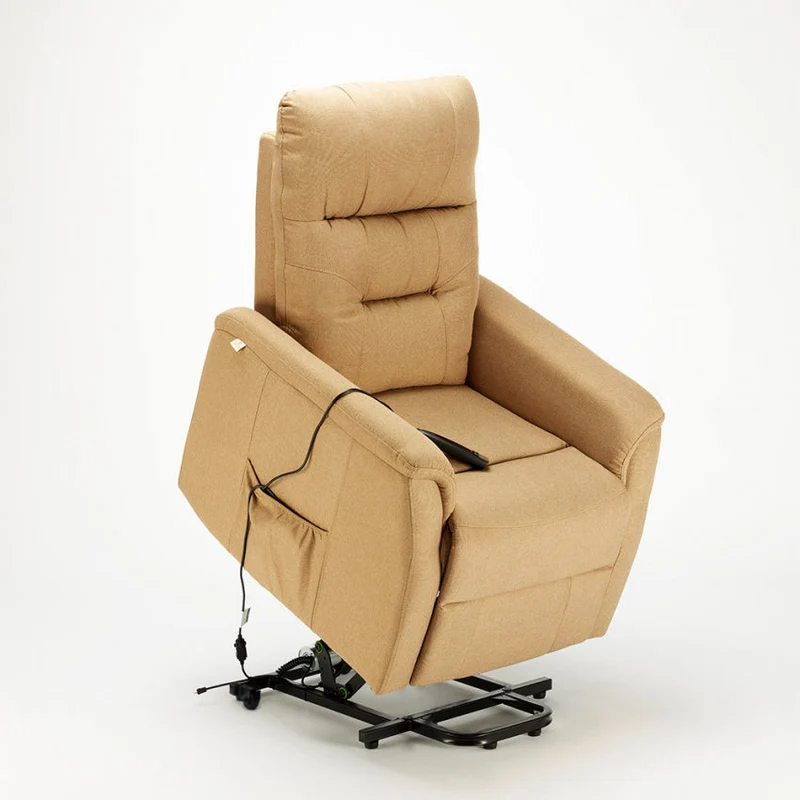 Poltrona Alzapersona Elettrica 1 Motore 77x79x115 cmin Tessuto Beige
