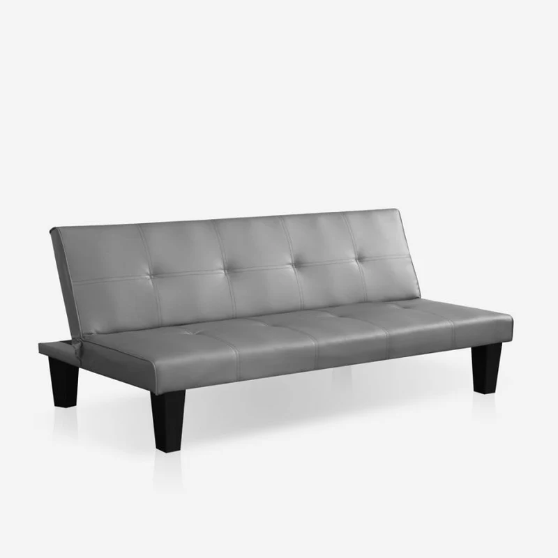 Divano Letto Clic Clac 166x76x71 cm in Similpelle Grigio