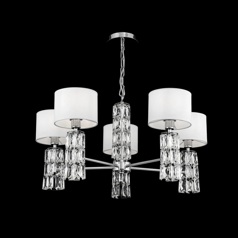 Lampadario Modern in Metallo e Vetro Talento Cromo