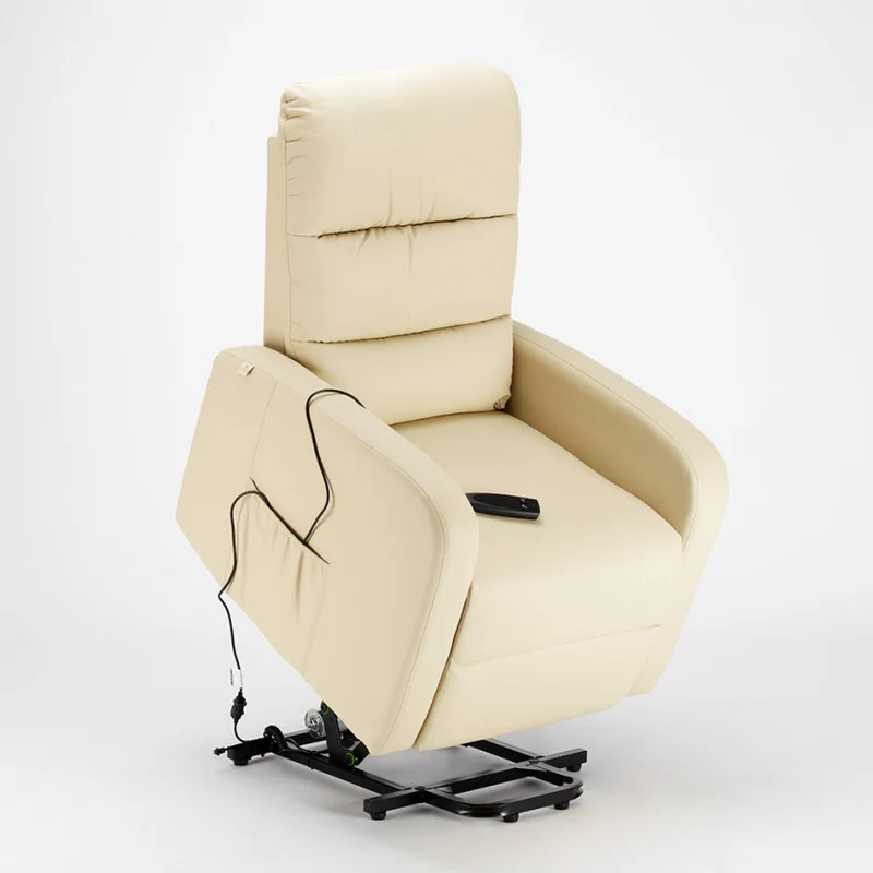 Poltrona Alzapersona Elettrica 1 Motore 71x76x116 cmin Similpelle Beige