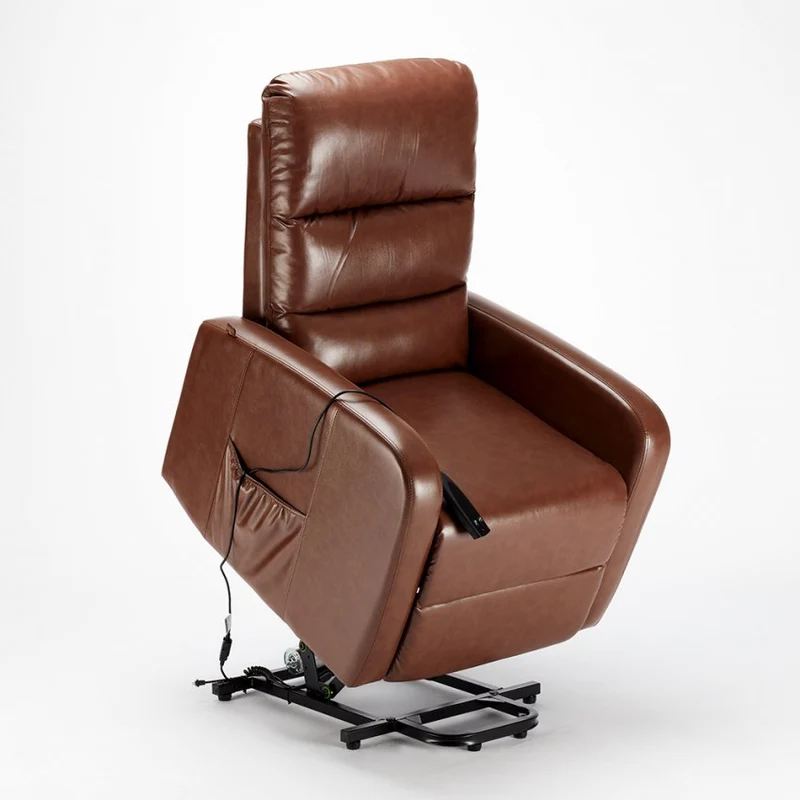 Poltrona Alzapersona Elettrica 1 Motore 71x76x116 cmin Similpelle Marrone