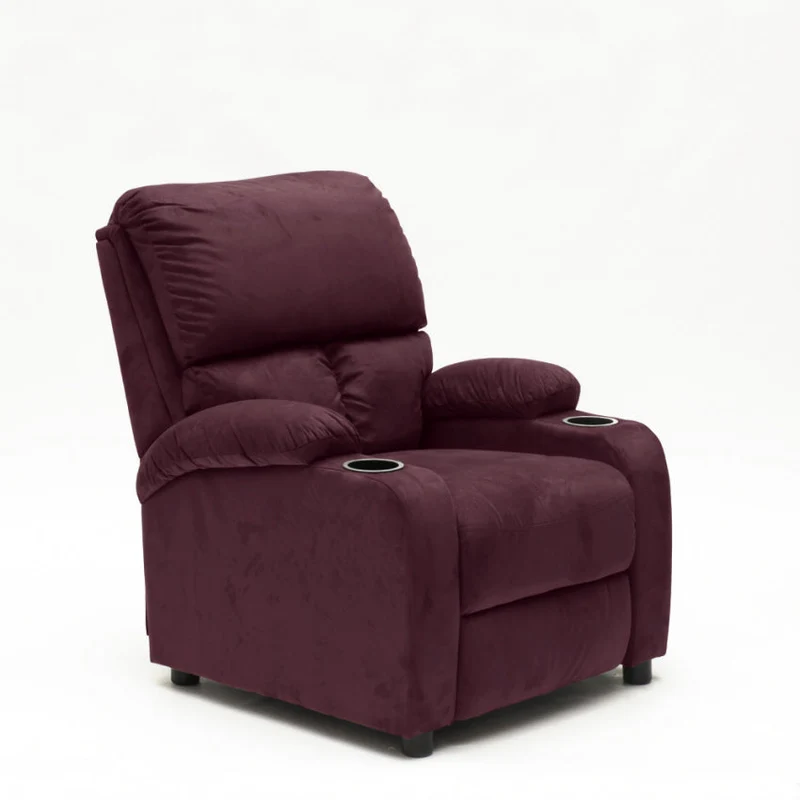 Poltrona Relax Reclinabile Manuale 100x76x94 cmin Microfibra Bordeaux