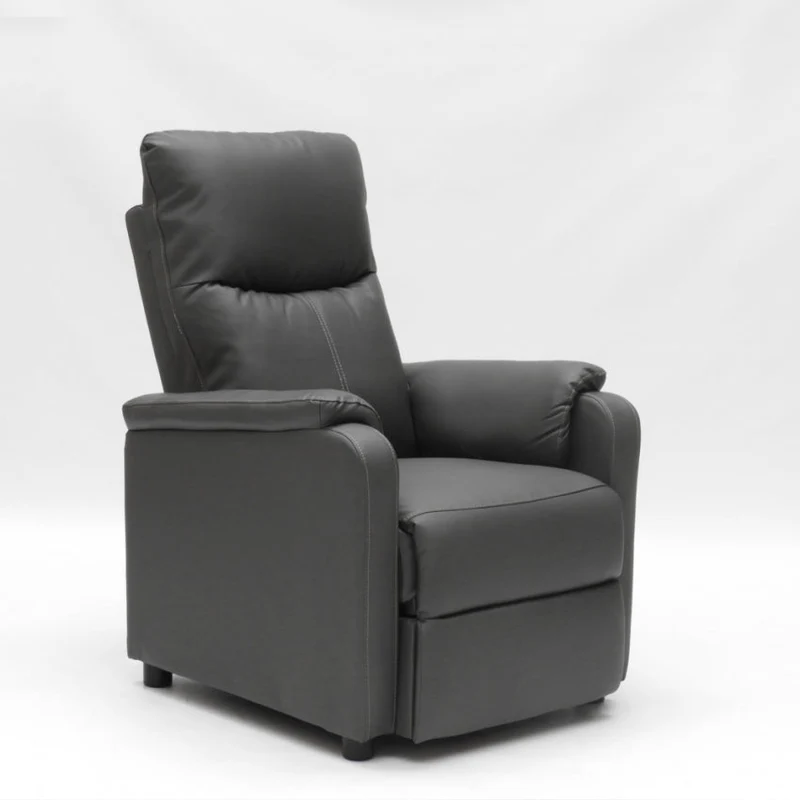 Poltrona Relax Reclinabile Manuale 75x95x103 cm in Similpelle Grigio