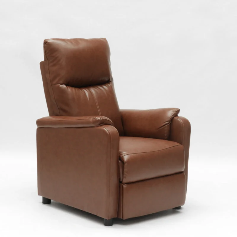 Poltrona Relax Reclinabile Manuale 75x95x103 cm in Similpelle Marrone