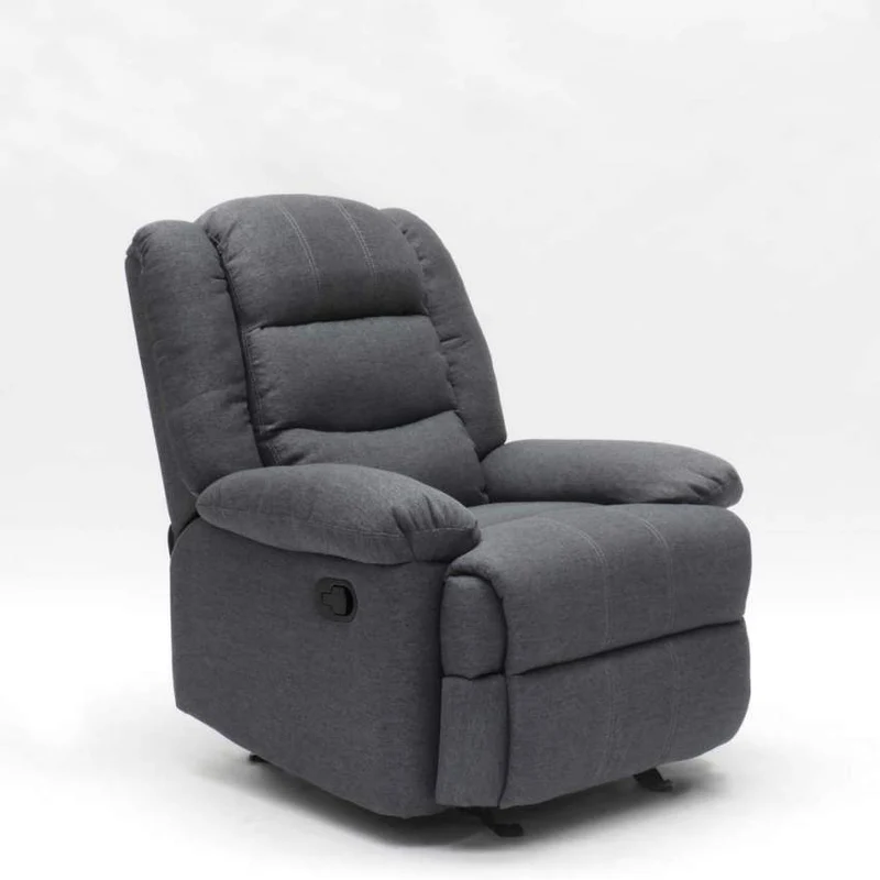 Poltrona Relax Reclinabile Manuale 89x100x100 cm in Tessuto Grigio