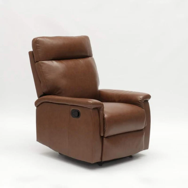 Poltrona Relax Reclinabile Manuale 80x94x102 cm in Similpelle Marrone