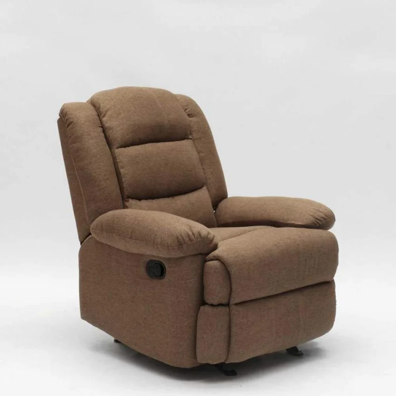 Poltrona Relax Reclinabile Manuale 89x100x100 cm in Tessuto Marrone