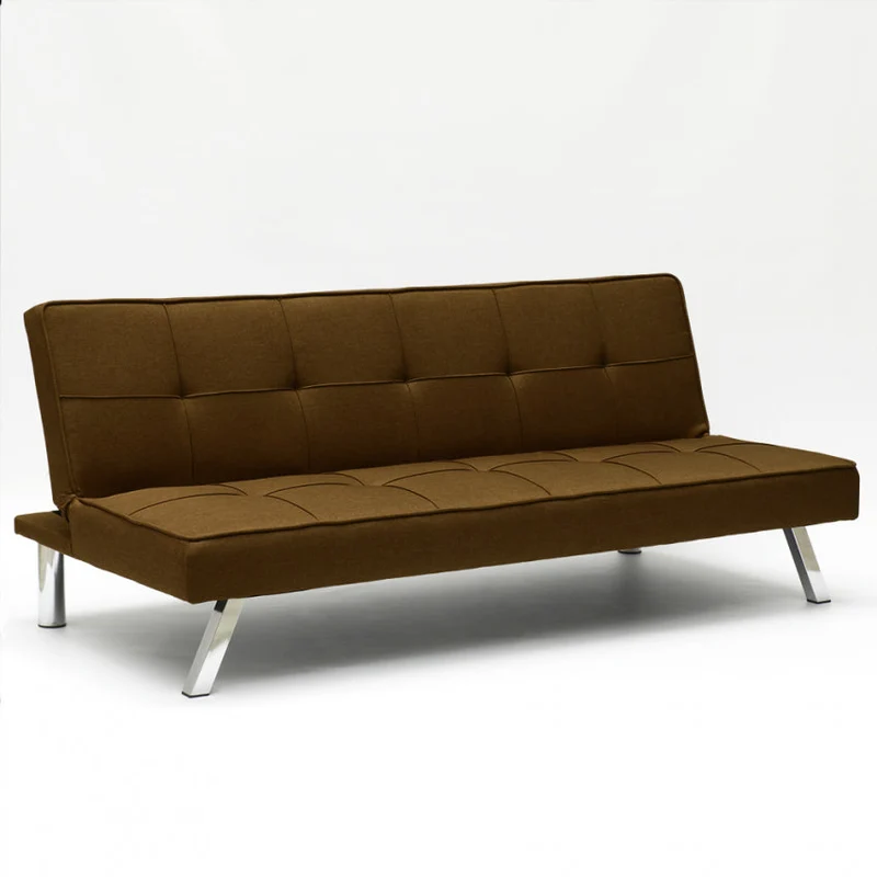 Divano Letto 175x83x74 cm in Tessuto Marrone