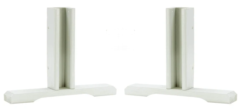 Set 2 Basi Sostegno per Pannelli Grigliati 36x28 cm in Legno Impregnato