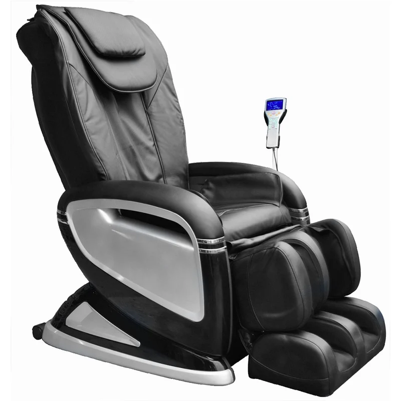 Poltrona Relax Elettrica Diadema Massaggiante in Similpelle Nero