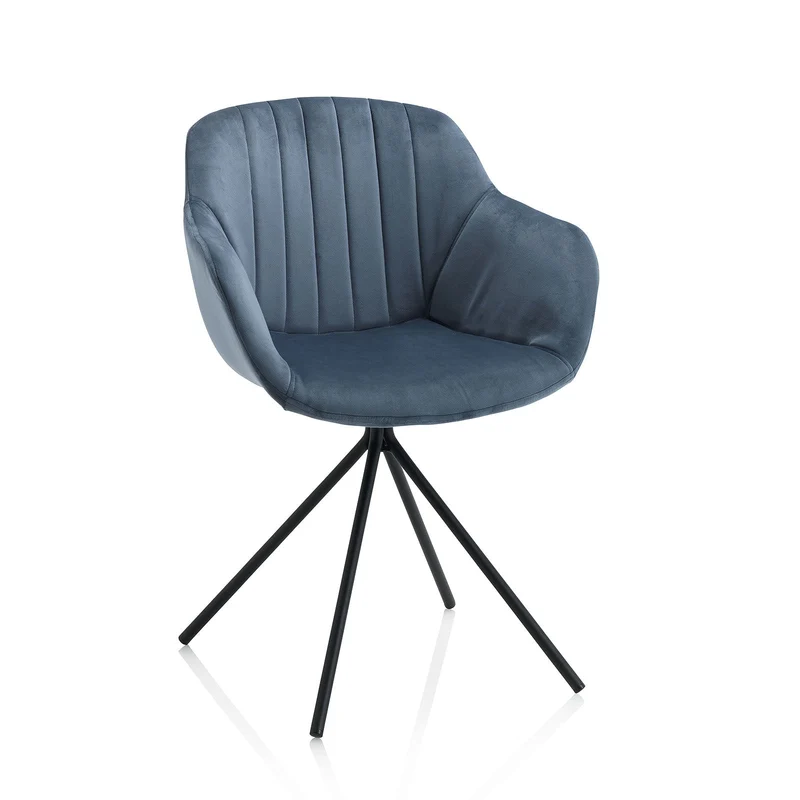 Set 2 Sedie ODETTE | Blu acciaio