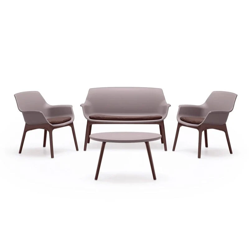 Set Luxor Lounge per 4 persone Taupe - Arredo Esterno