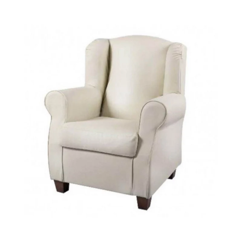 Poltrona Bergere 87x77x99 cm in Similpelle avorio