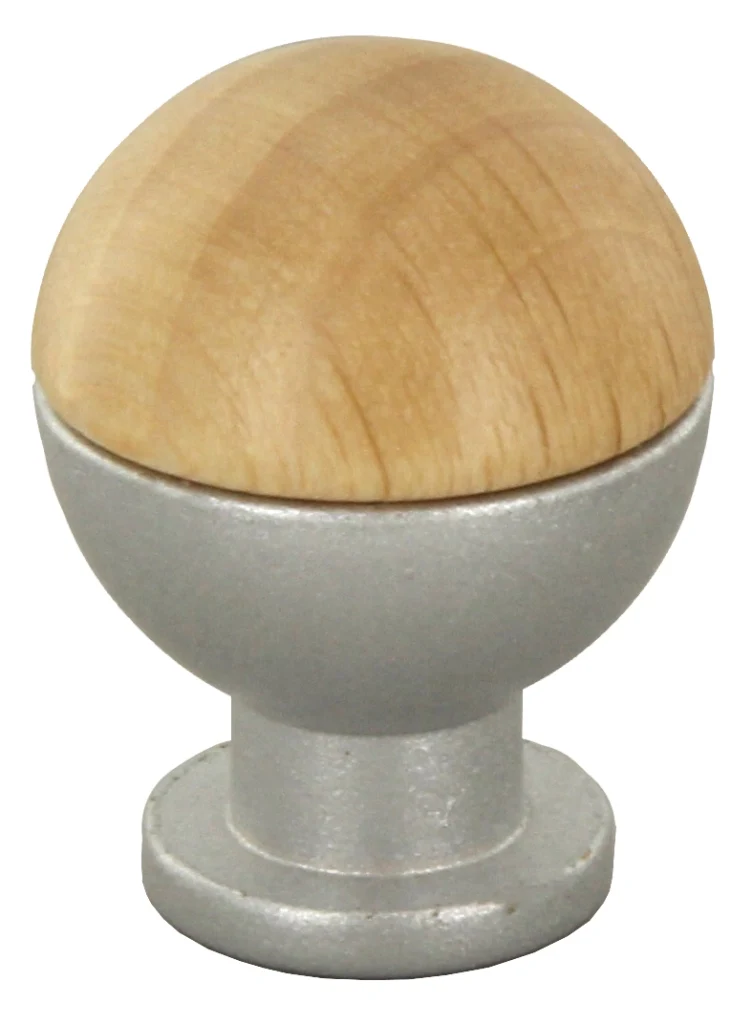 Pomolo Sferico Legno Ott 735B Ø 18 mm Frassino Botter Luigi 25 Pezzi
