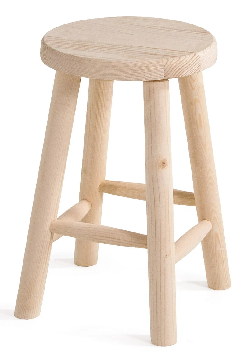 Sgabello Bar in Legno Abete Grezzo Fumer Bar 45