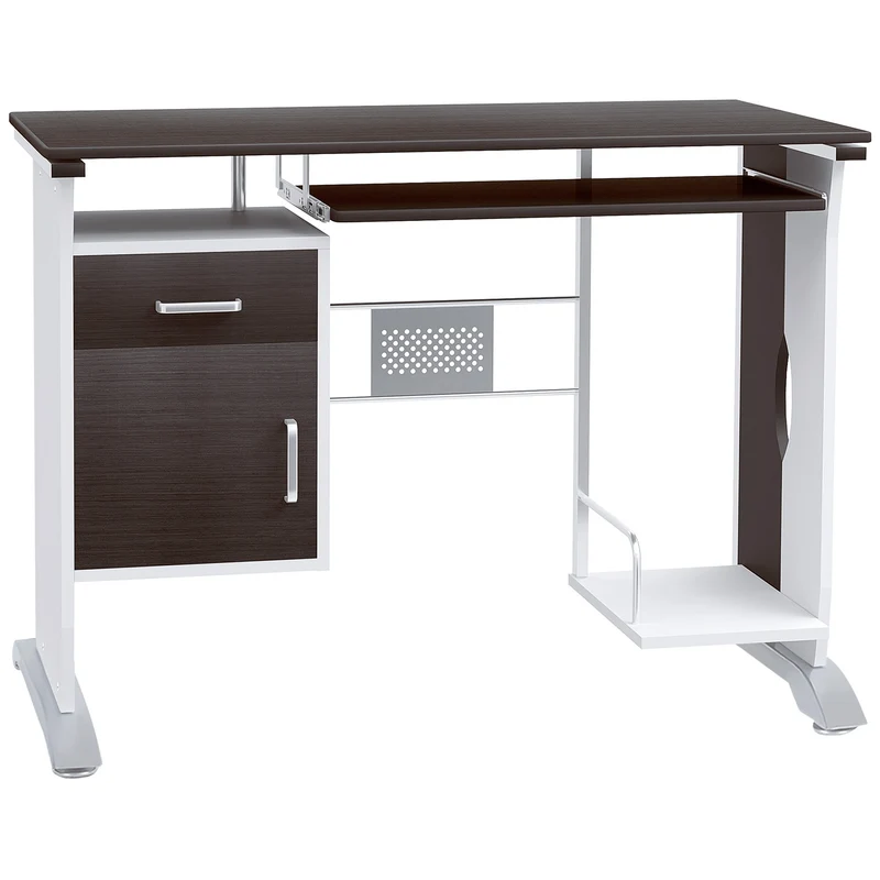 Easycomfort Scrivania per Computer Porta PC, Scrivania per Cameretta e Ufficio con Cassetto Legno 100x52x75 cm