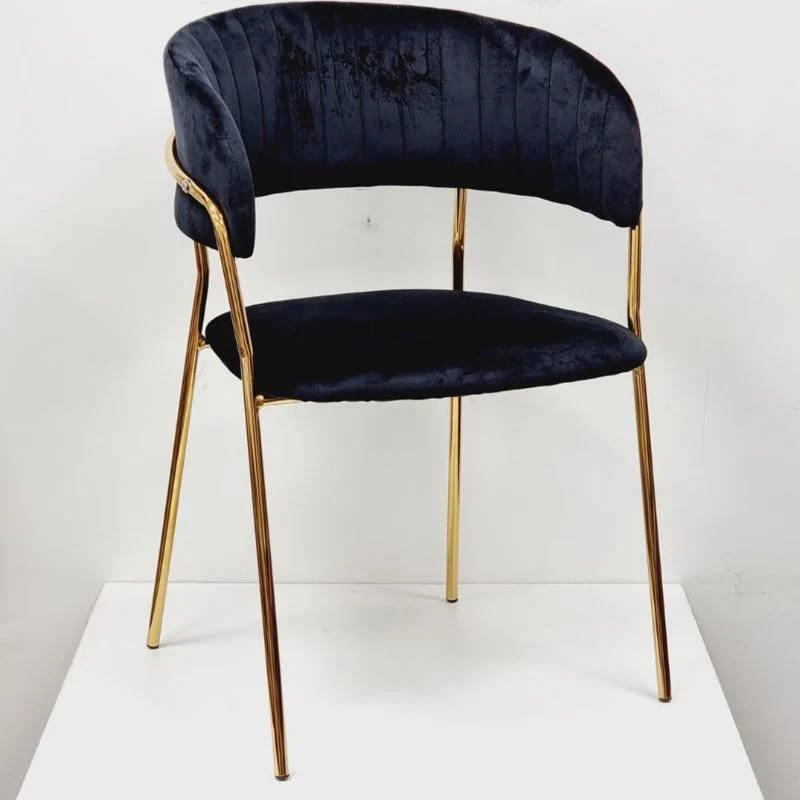 Sedia New Velvet in velluto Nera