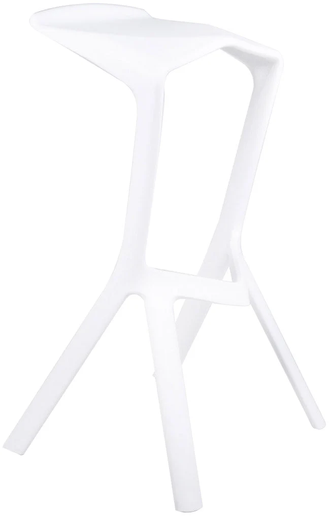 Sgabello da Bar Casa Cucina in Polipropilene Vandi Bianco