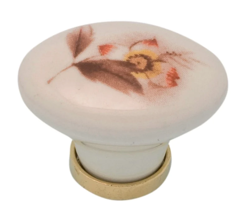 Pomolo Porcellana Ovale con Base F 13 24 x 34 x 25 mm 25 Pezzi