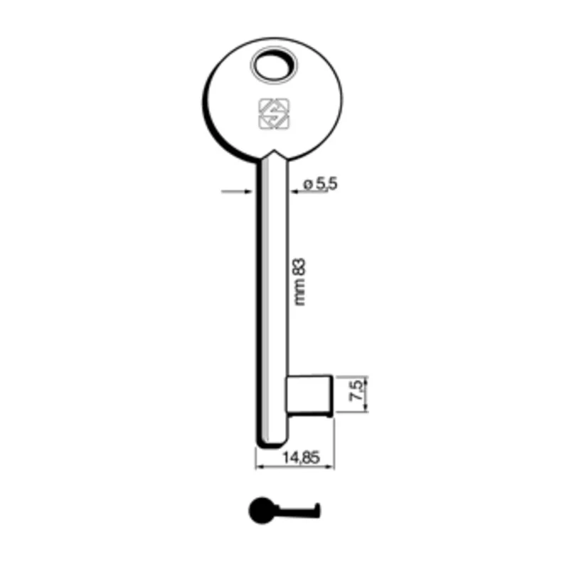 Chiavi Silca Patent Bon per Disp 6P2D Bz 5 Pezzi