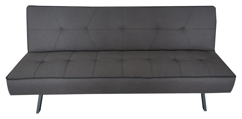Divano Letto 3 Posti 83x74x175 cm in Tessuto Motti Darcy Grigio Chiaro