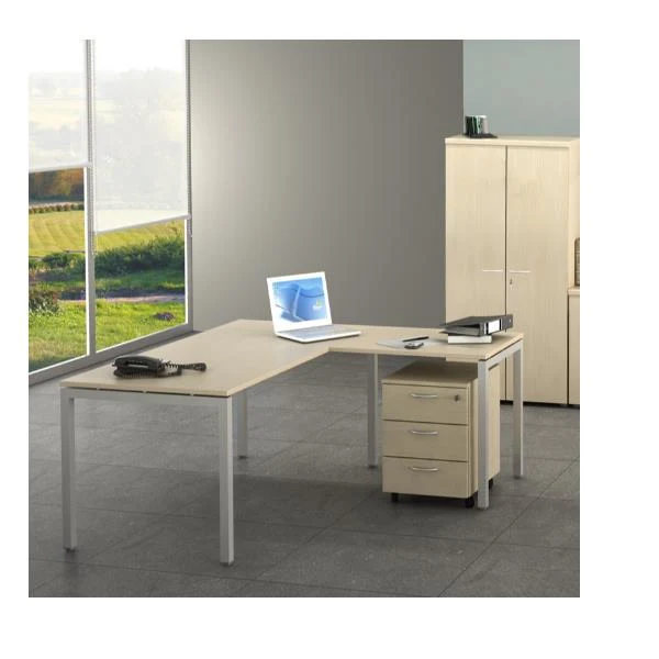 SCRIVANIA- GAMBA MET.140X80 FAGGIO