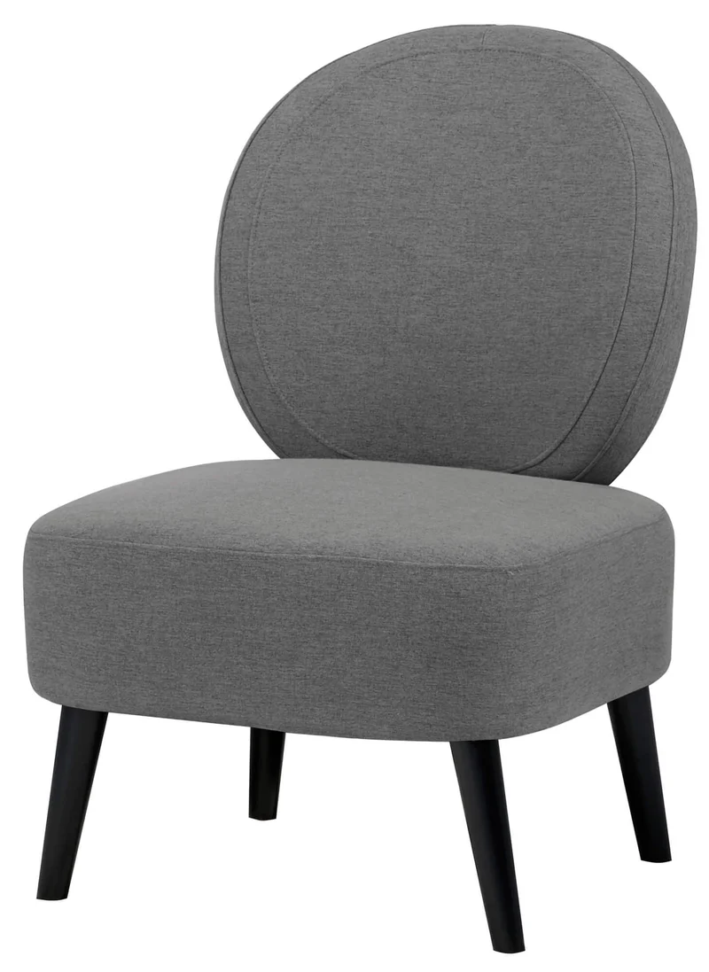 Poltroncina Imbottita in Tessuto Motti Aurora Grigio Scuro