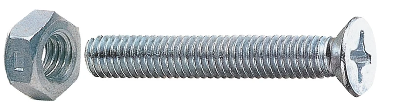 Vite per Ferro TSP 3 x 40 mm Zinc con Dado * Sc Ambrovit 30 Pezzi