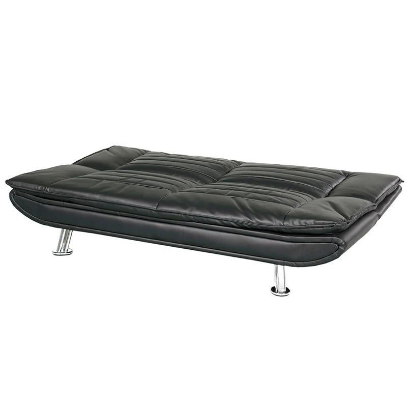 Divano Letto Prontoletto Sofia Rivestimento in Similpelle Nero