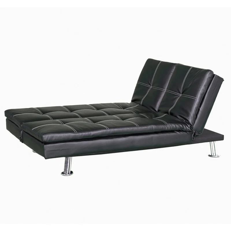 Divano Letto Prontoletto Bologna Rivestimento in Similpelle Nero