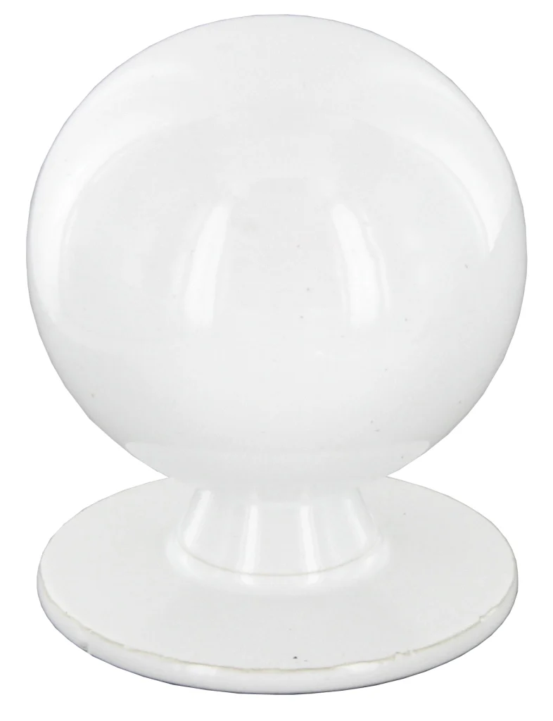 Pomolo Ottone 2172 2521 Ø 25 mm Tornito Bianco Cafim 30 Pezzi