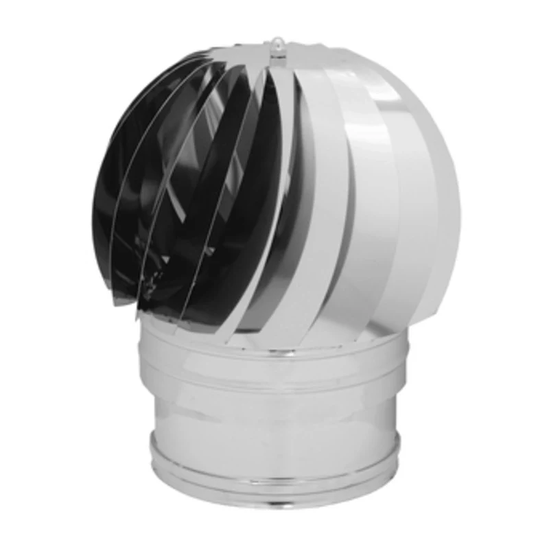Fumaiolo Turbo INOX AISI 304 con Cuscinetti Ø 13 cm