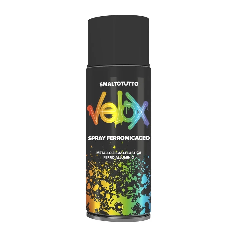 Velox Spray Ferro Micaceo Nero 400 ml Ital G.e.t.e 6 Pezzi