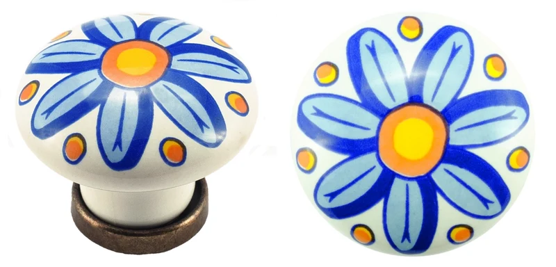 Pomolo Porcellana Tondo con Base F 28 31 x 26 mm 25 Pezzi