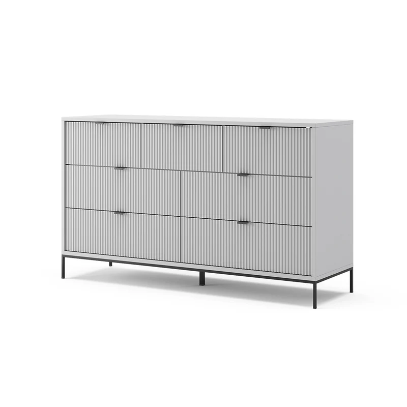 Cassettiera per camera da letto Eliza Grigio 140 x 81 cm Vicco