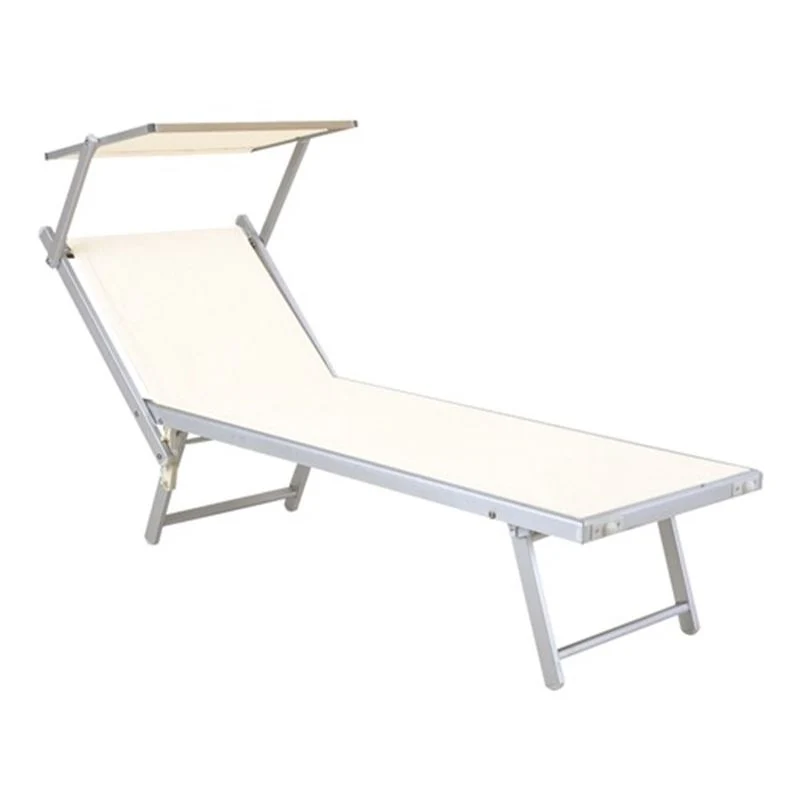 Lettino Prendisole Rimini Bianco - Arredo Esterno