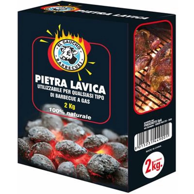 Pietra lavica roccia lavica per barbecue a gas 2 Kg - Arredo Giardino