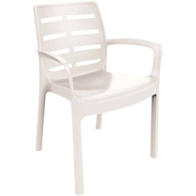 Poltrona Resina Borneo Bianca - Arredo Esterno