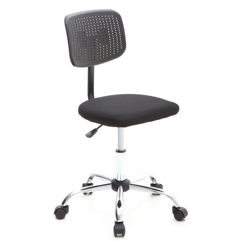 Sedia Poltrona Poltroncina Operativa in Tessuto Painter Nera