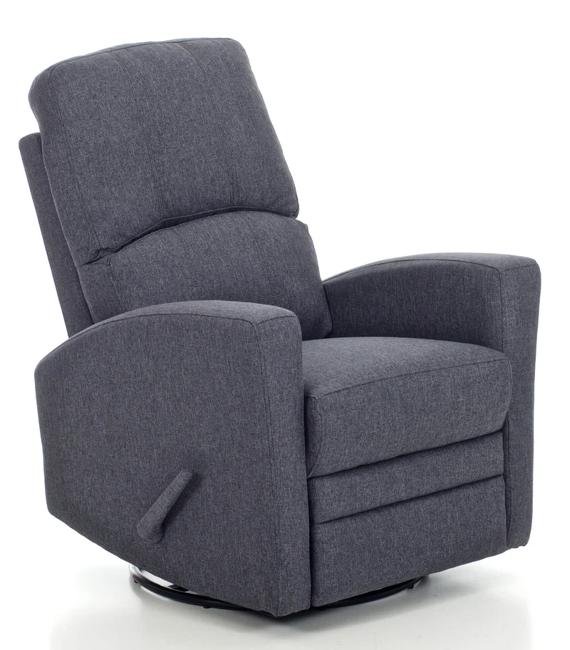 Poltrona Relax da Allattamento Reclinabile Manuale in Tessuto Mamy Blu