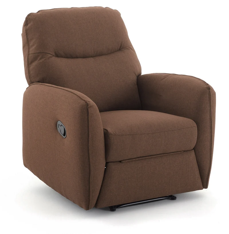 Poltrona Relax Reclinabile Manuale in Tessuto Kube Marrone