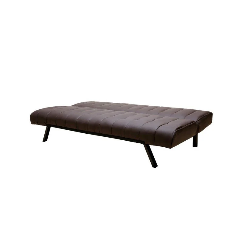 Divano Letto Prontoletto Click Clack Rivestimento in Similpelle Marrone Darrel