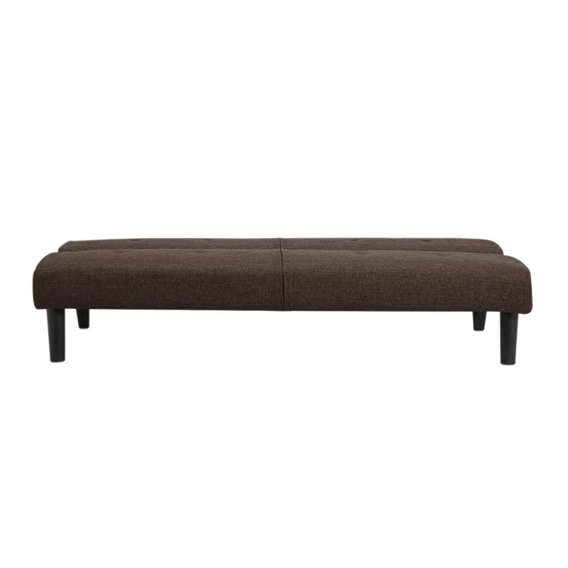 Divano Letto Prontoletto Click Clack Rivestimento in Tessuto Marrone Oliver